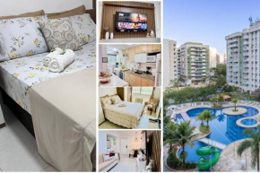 Apto 2 Quartos com Varanda em Frente ao RioCentro Barra Olimpica Wi-Fi Rapido Piscina Cozinha Completa e Estacionamento Portaria 24h Sala Homeoffice Brinquedoteca e Parquinho Infantil Ideal para Grupo